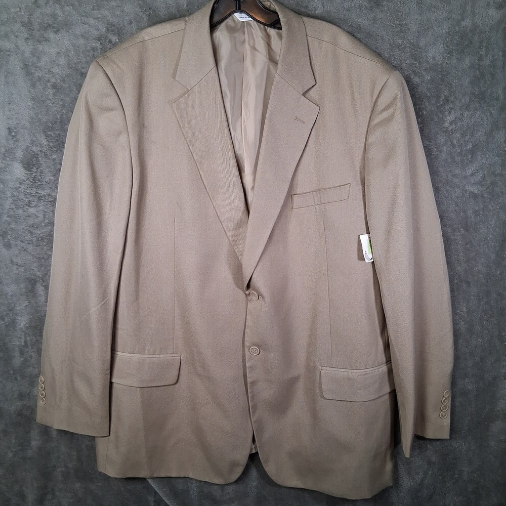 NEW Kings Court Blazer Size 50 Tall Beige Cream Suit Jacket Sport Coat Big Tall